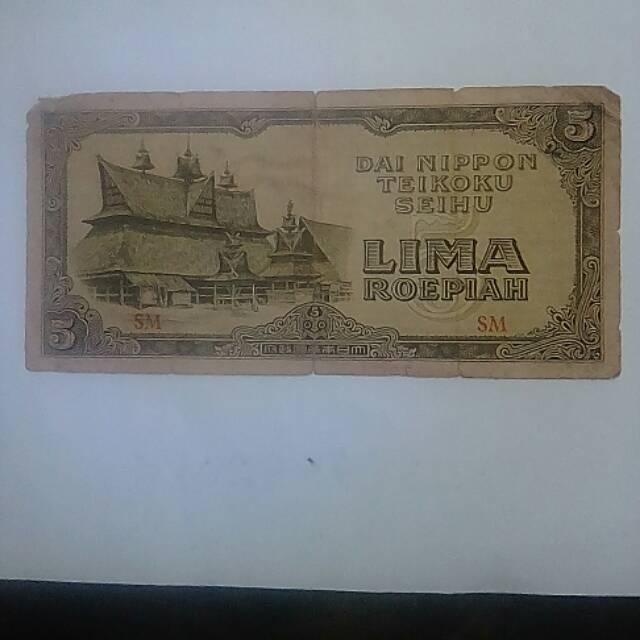 Uang kuno 5 rupiah DAI NIPPON