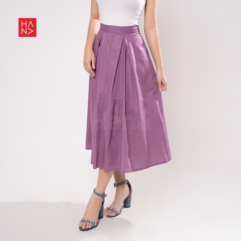 Hana Fashion - Casual Midi Skirt Rok Wanita Kerja - SK035