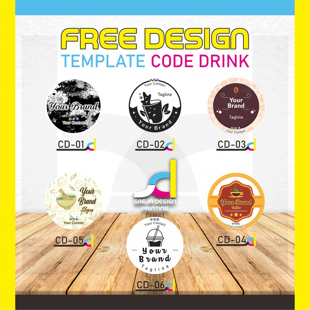 

Stiker Label Minuman Free Design Custom A3+ Vinil