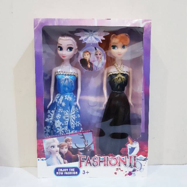 Mainan Set Boneka Elsa &amp; Anna Isi 2 Pcs - Action Figure Frozen Anak