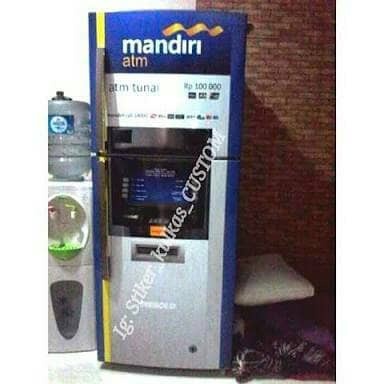 Stiker kulkas ATM 1 pintu full