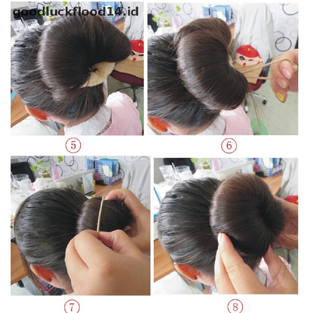 [OOID] 1pcs Sponge Hair Styling Donut Bun Maker Magic Former Ring Shaper Styler Tool ID