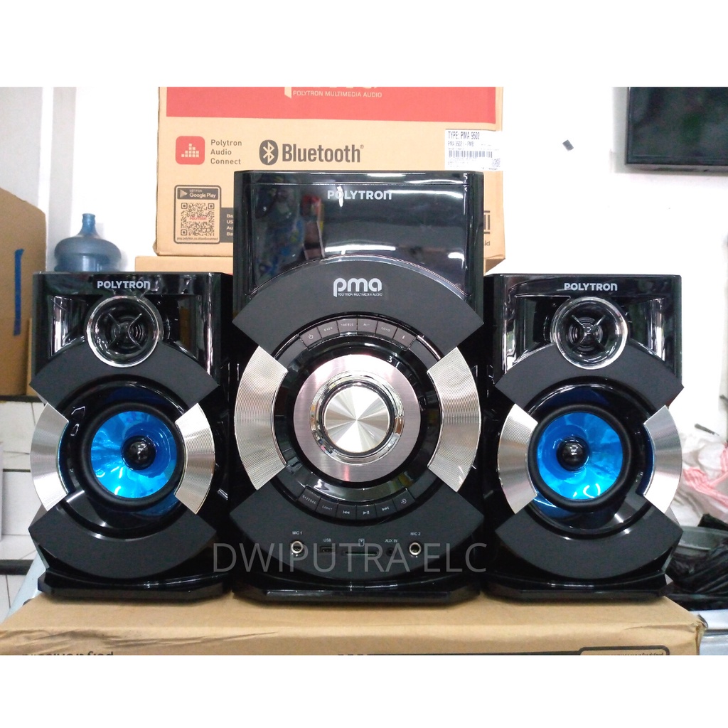 POLYTRON Speaker Bluetooth PMA 9507 / PMA9507 / 9527 -  RADIO + KAROKE SUPER BASS