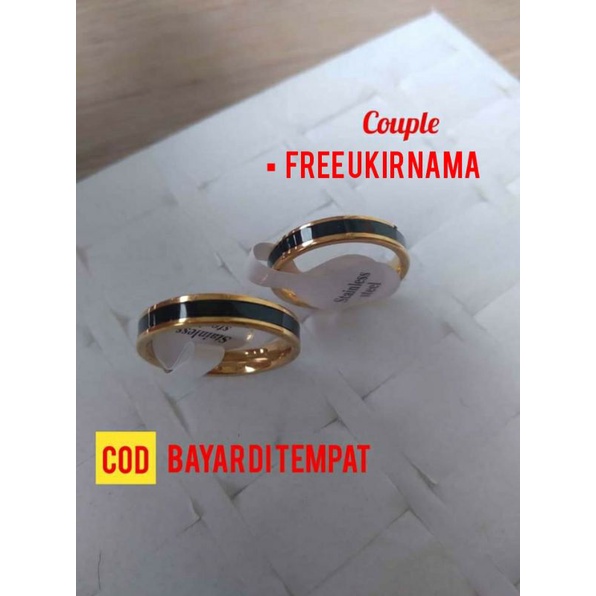 CINCIN COUPLE/CINCIN UKIR NAMA[TITANIUM]
