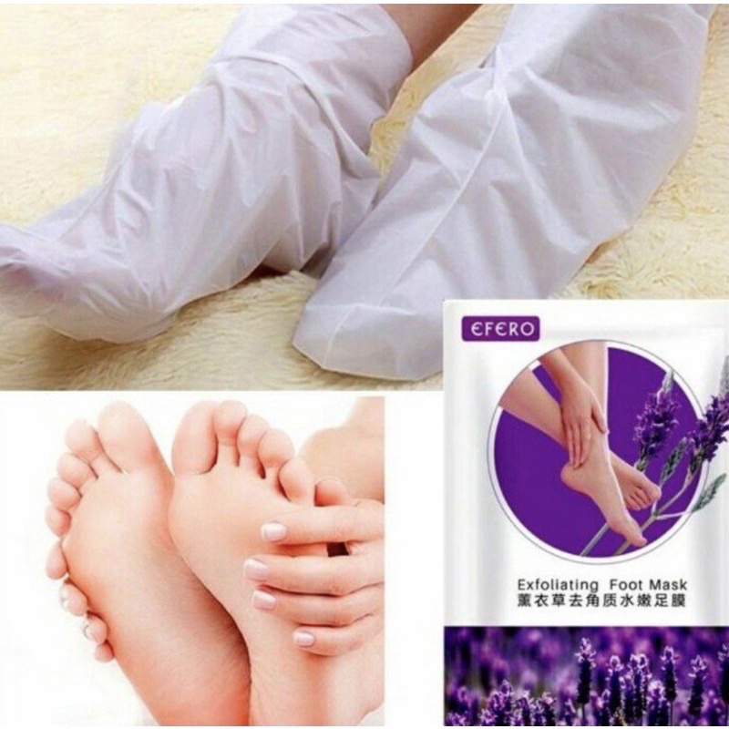 EFERO FOOT MASK PEELING EXFLOATING EFERO / MASKER KAKI PENGELUPASAN KULIT MATI, MENGHALUSKAN KULIT DAN MEMPERCANTIK KAKI