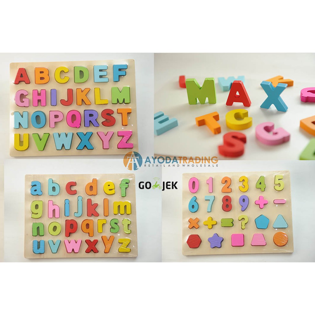 Chunky Alphabet Puzzle Alfabet Balok Mainan Edukasi Edukatif