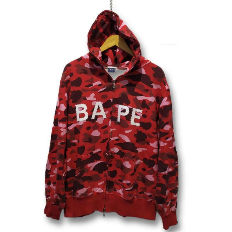 ZIP HOODIE BAPE CAMO RED PRELOVED