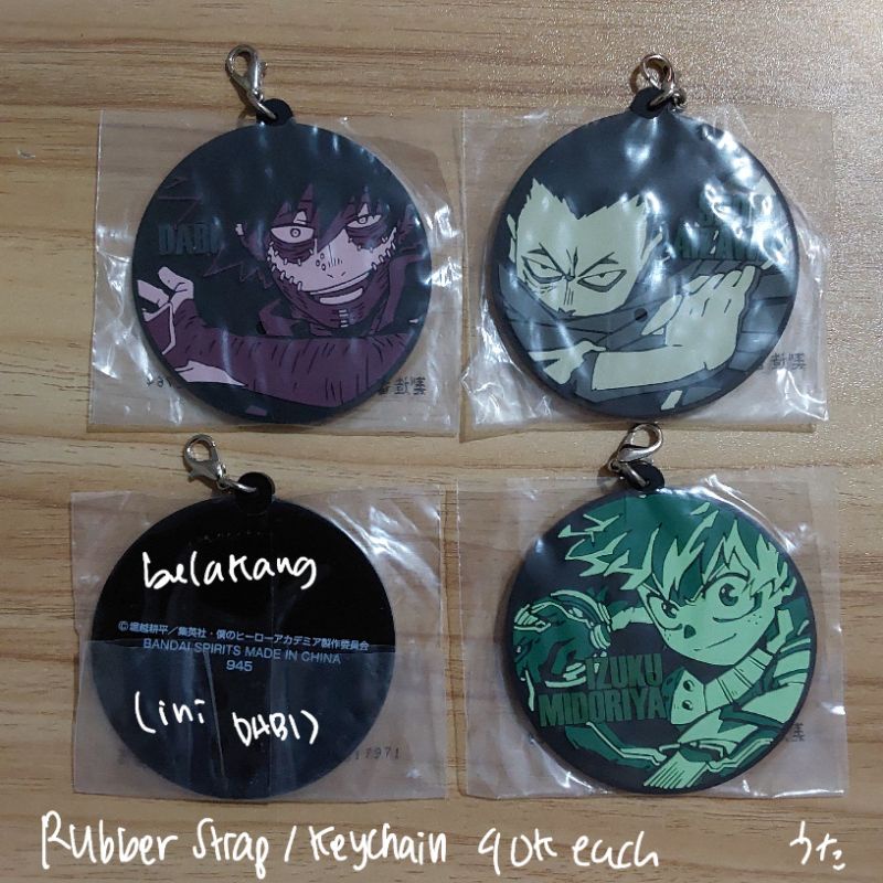 Round Rubber Keychain Boku no Hero Academia Deku Dabi Aizawa Original Merchandise Official Japan Mer
