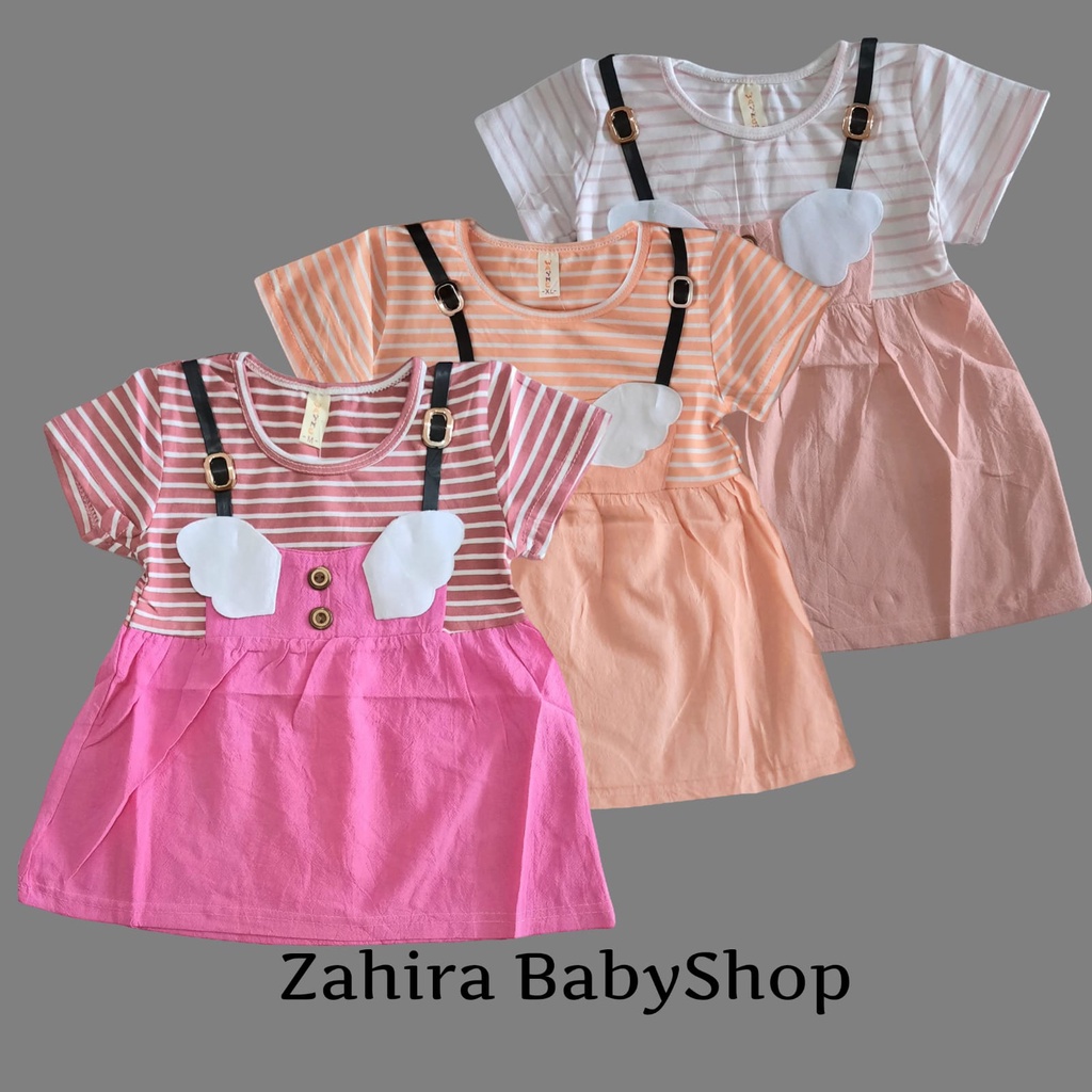 Dress Baby Motif Salur, Baju baby, Rok baby