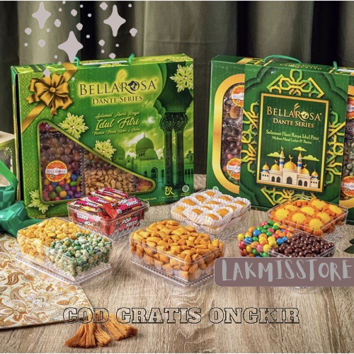 

Hampers Kue Lebaran / Gift Kue Kering Lebaran Bellarose Dante Isi 2 Macam / Hadiah Jajan Lebaran / Kue Kering Toples