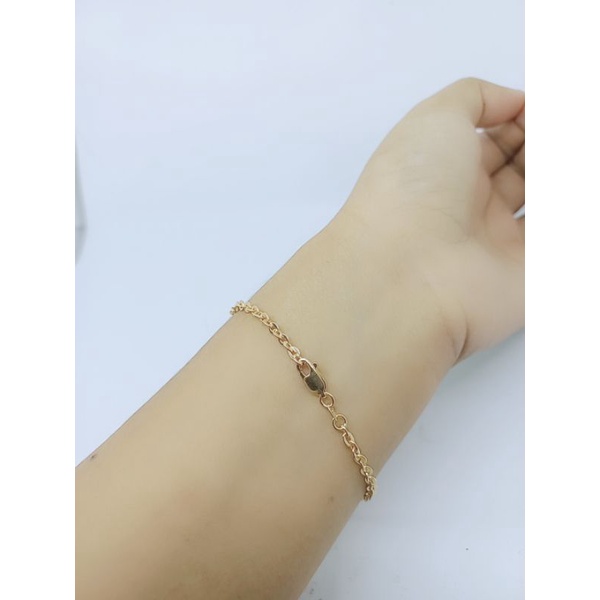 GELANG ASLI PERAK LAPIS EMAS 925/GELANG NORI LOVE GEMBOK MATA PUTIH/GELANG ASLI SILVER/GELANG FASHION WANITA