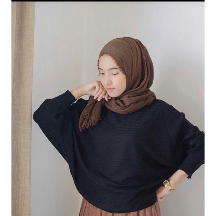 Batwing prily atasan wanita blus/baju wanita rajut