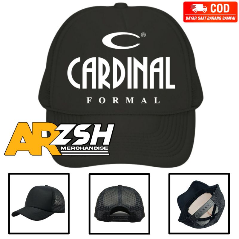 Topi Cardinal Formal - Topi Trucker Cardinal Formal