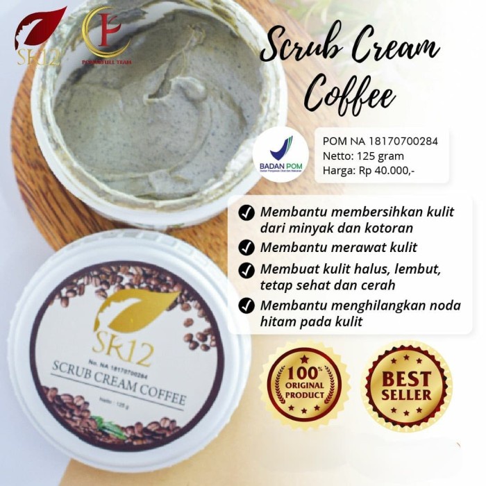 SCRUB CREAM COFFEE / SABUN COFFE SR12/ LULUR BADAN KOPI SCRUB