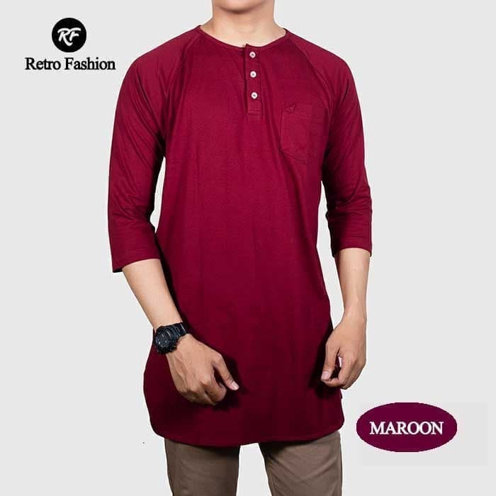 Baju Muslim/ Kurta Kaos Polos - Jumbo/ Baju Koko Jumbo/ Gamis Jumbo