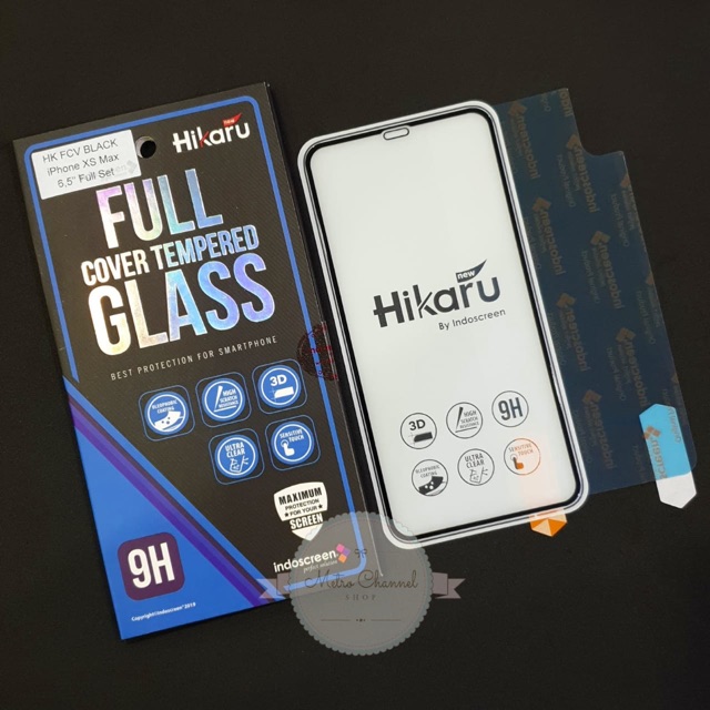 Anti Gores FullSet Ip  Xs Max Premium Tempered Glass Indoscreen Hikaru