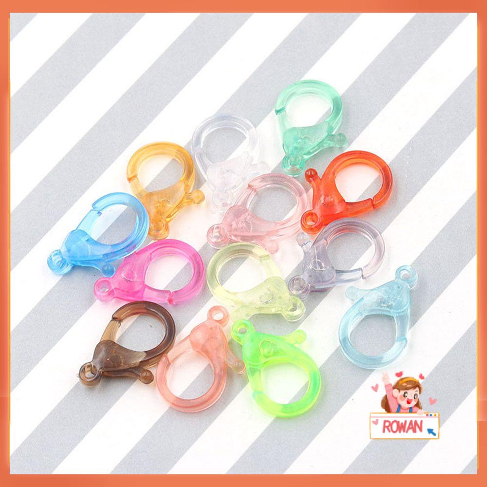 ROW 10Pcs Multicolor Lobster Clasp Crafts Transparent Color Pendant Buckle for Key Chain Ring Jewelry Accessories Jewelry Making DIY Accessories Handmade Lobster Ring/Multicolor