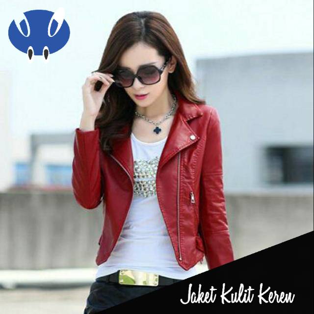 Jaket Kulit Wanita Korea / Blazer Kulit Style Korea