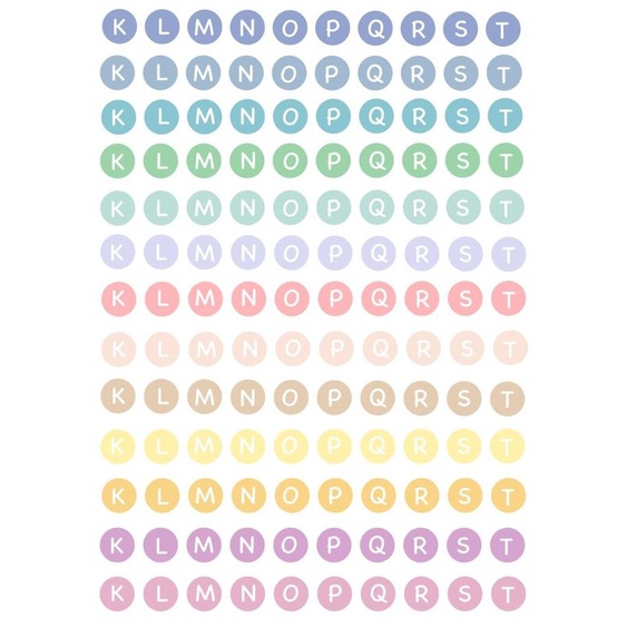 

Sticker Alphabet Rainbow Kiss cut A6