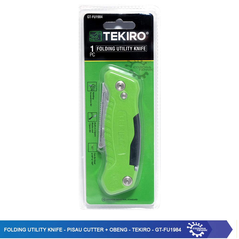 Tekiro - GT-FU1984 - Folding Utility Knife - Pisau Cutter + Obeng