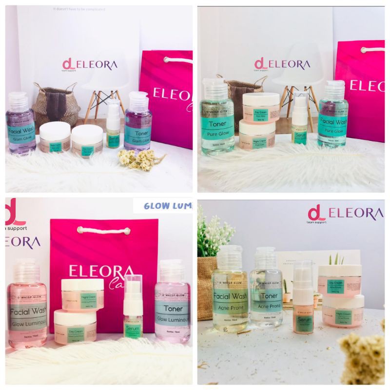 [READY] Produk Terlaris ELEORA D'WHISP GLOW Pemutih Wajah Whitening Glowing