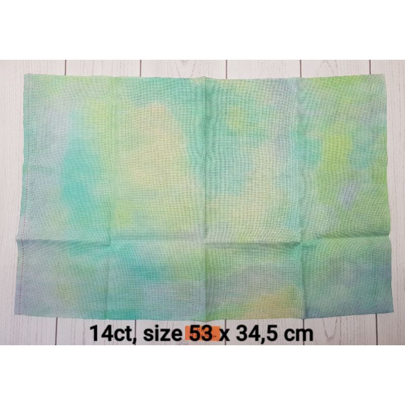 Kain Dyed Aida 14ct untuk Kristik/Cross Stitch