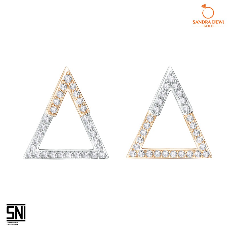 Anting Emas Criss Cross Sandra Dewi Gold 3AZ0418