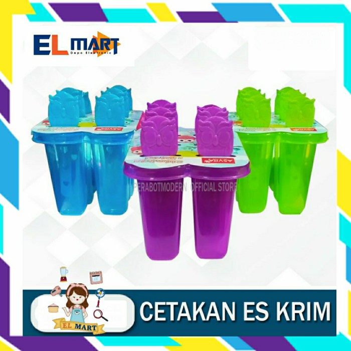 Cetakan Es Krim Lolipop CES05 Ice Cream 6 Stick Es Lilin Popsicle Owl