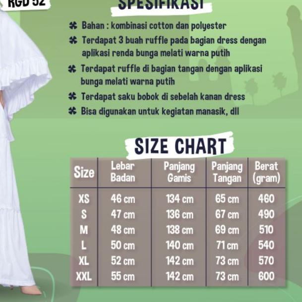 ➬ RG 52 GAMIS PUTIH RAGGAKIDS ANAK DAN DEWASA | GAMIS PUTIH POLOS ANAK RAGGAKIDS | GAMIS BAJU SEKOLA