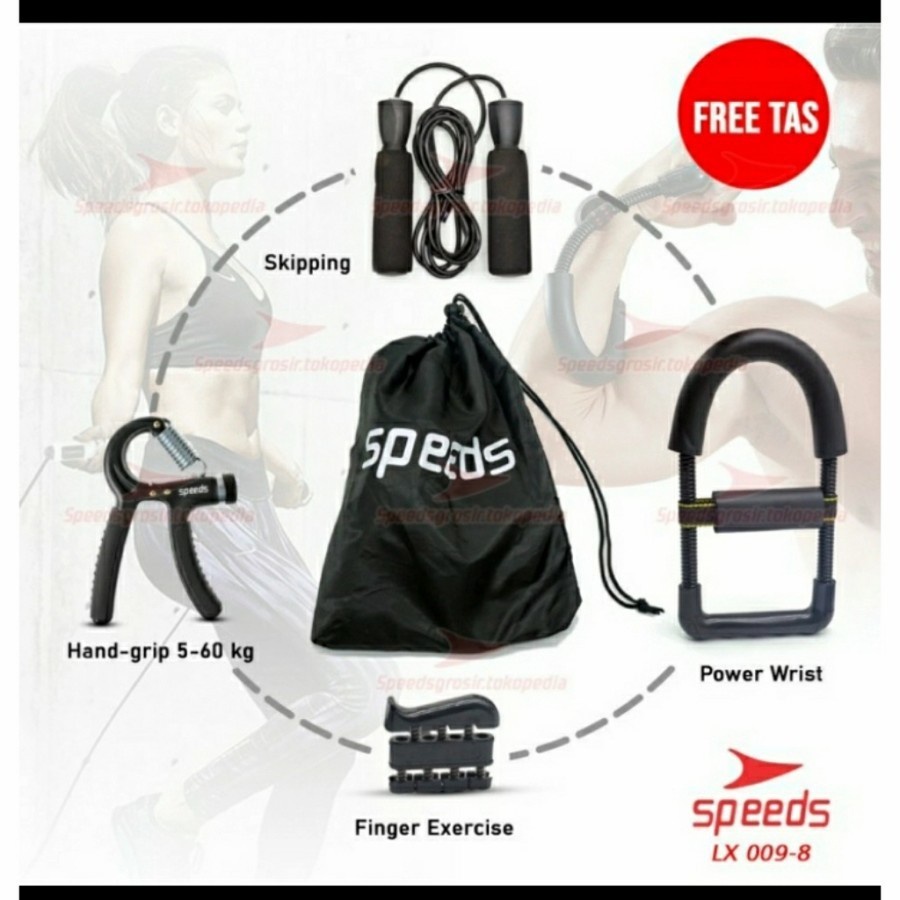 SET Hand grip Set 5-60Kg powerwrist Finger Exercise SPEEDS ORIGINAL LX09-8 / 011-6-6