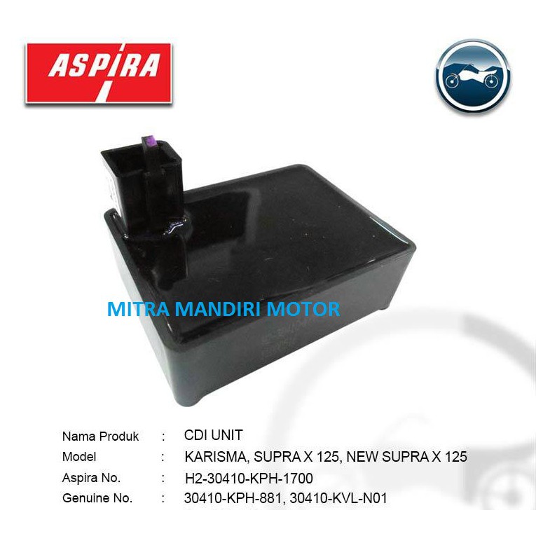 CDI KARISMA X, SUPRA X 125 MEREK ASPIRA (ASTRA OTOPARTS)