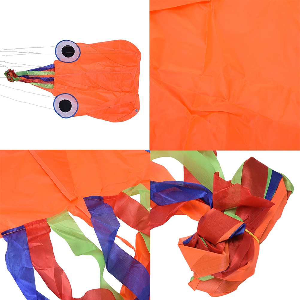 【beautifulhome12.id】4M Single Line Stunt Red Octopus Power Sport Flying Kite Outdoor Toy Hot Sale