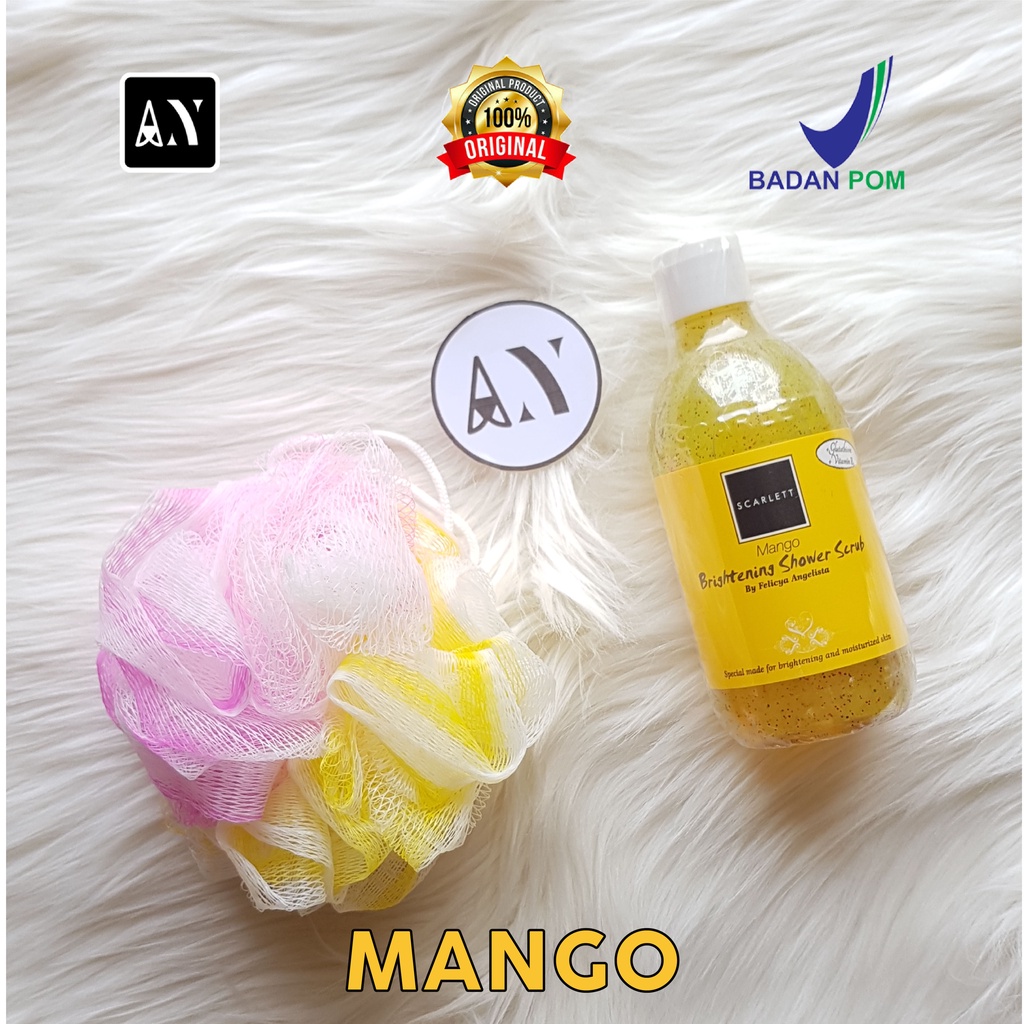 SCARLETT WHITTENING ( FREE GIFT SPONS BATCH / SPONS MANDI ) 100% RESMI ORIGINAL SHOWER SCRUB VARIAN 
