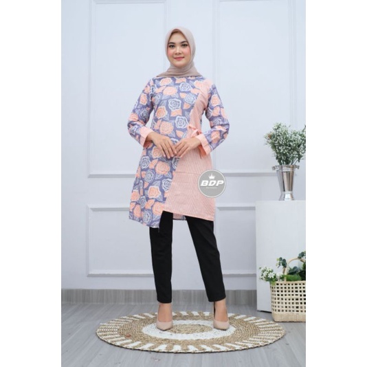 Tunik Batik Kembang Ceplok