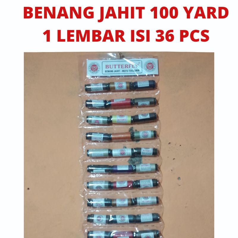 BENANG JAHIT ISI 36 PCS (3 LUSIN) PANJANG 100 YARD | BENANG JAHIT MURAH