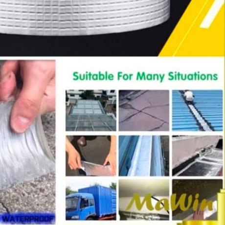 

➹ ORIGINAL Alumunium Foil Tape Anti Air Tahan Panas Bocor Perbaikan Atap - 5 cm x 300 cm ✽