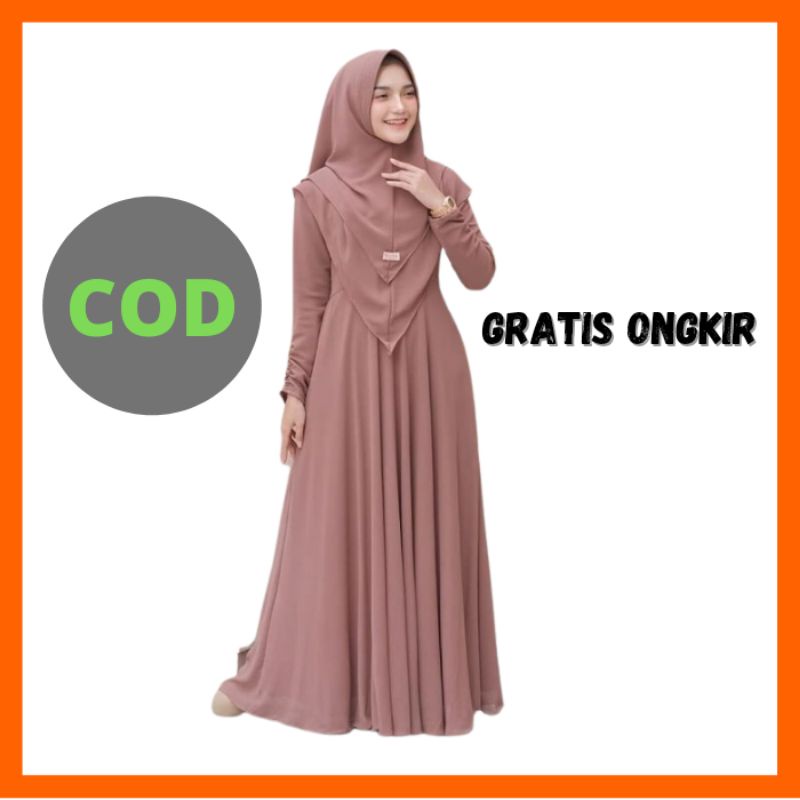 Mayra Syari Fashion Muslim Terbaru Gamis Syarii Set Khimar Termurah