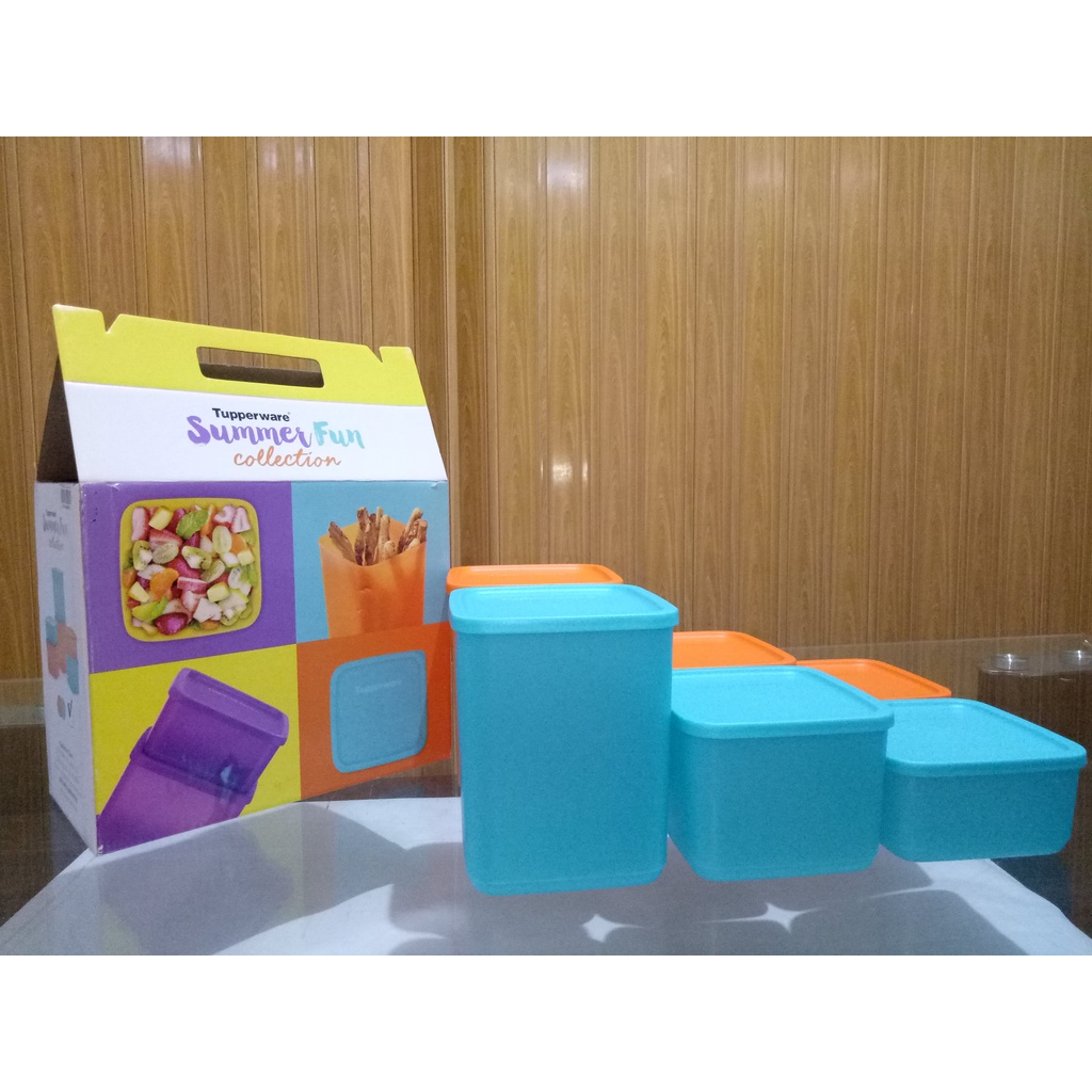 Toples Kedap Udara Snack Wadah Makanan Tupperware SummerFun Collection
