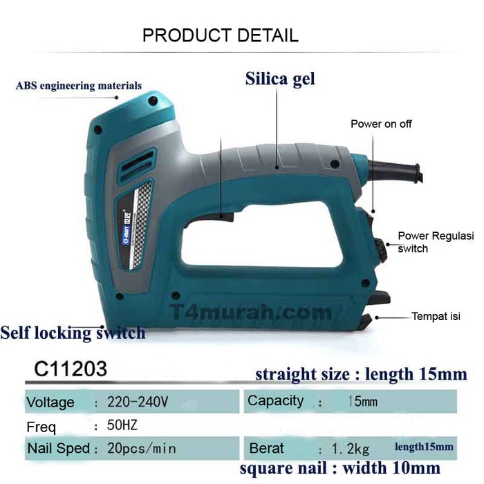 

ORIGINAL - Electrik Staples G-craf / Nail GUN HQ 2 in 1
