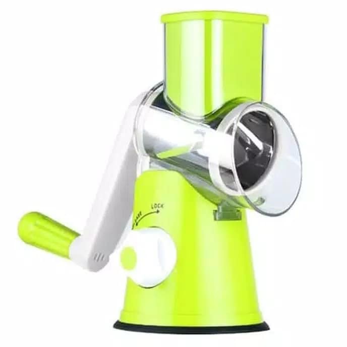 Alat Giling Parut Keju Sayuran Buah Round Blades Slicer Putar
