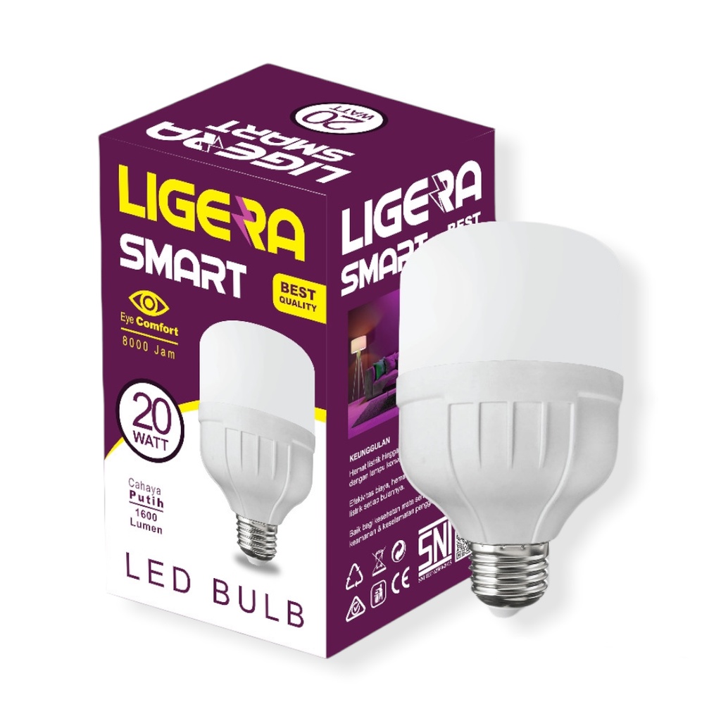 LIGERA Smart Lampu LED Capsule 20 Watt - Cahaya Putih