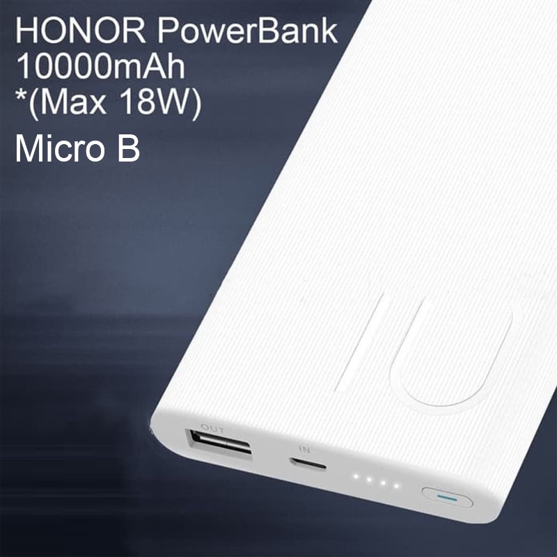 Honor Powerbank 10000mAh USB Port Fast Charging Power Bank 18W Samsung iPhone Vivo