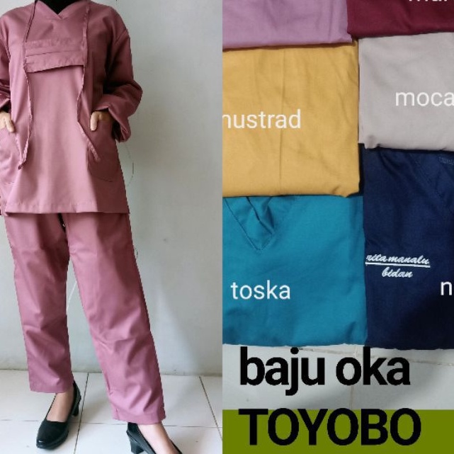 setelan baju oka /jaga/scrub toyobo