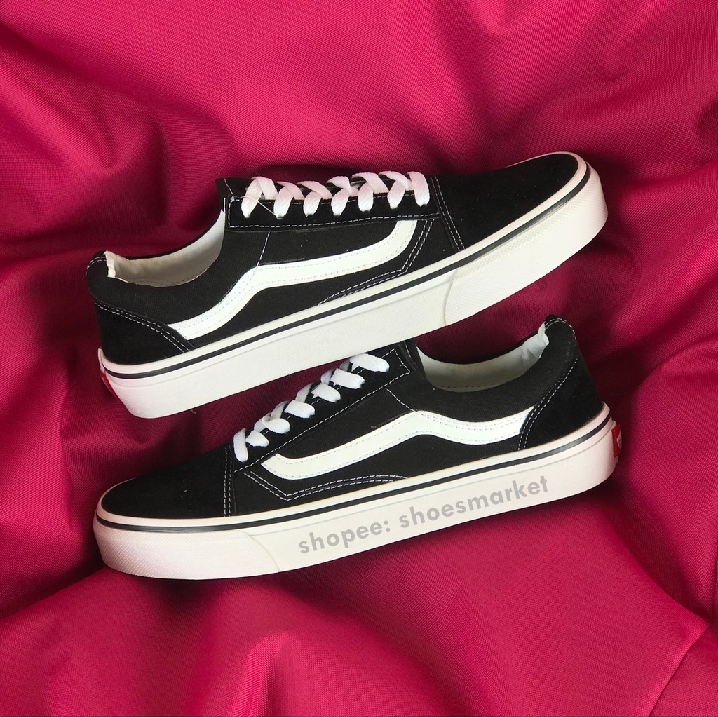 OBRAL SEPATU VANS OLDSKOOL CLASSIC BLACK WHITE