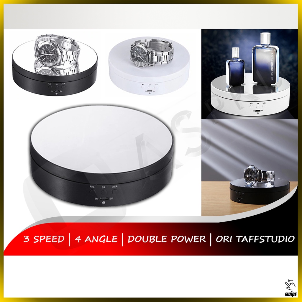 Stand Rotating Display Taffstudio Etalase Showcase Toko Cincin Perhiasan  Fotografi  Foto Video