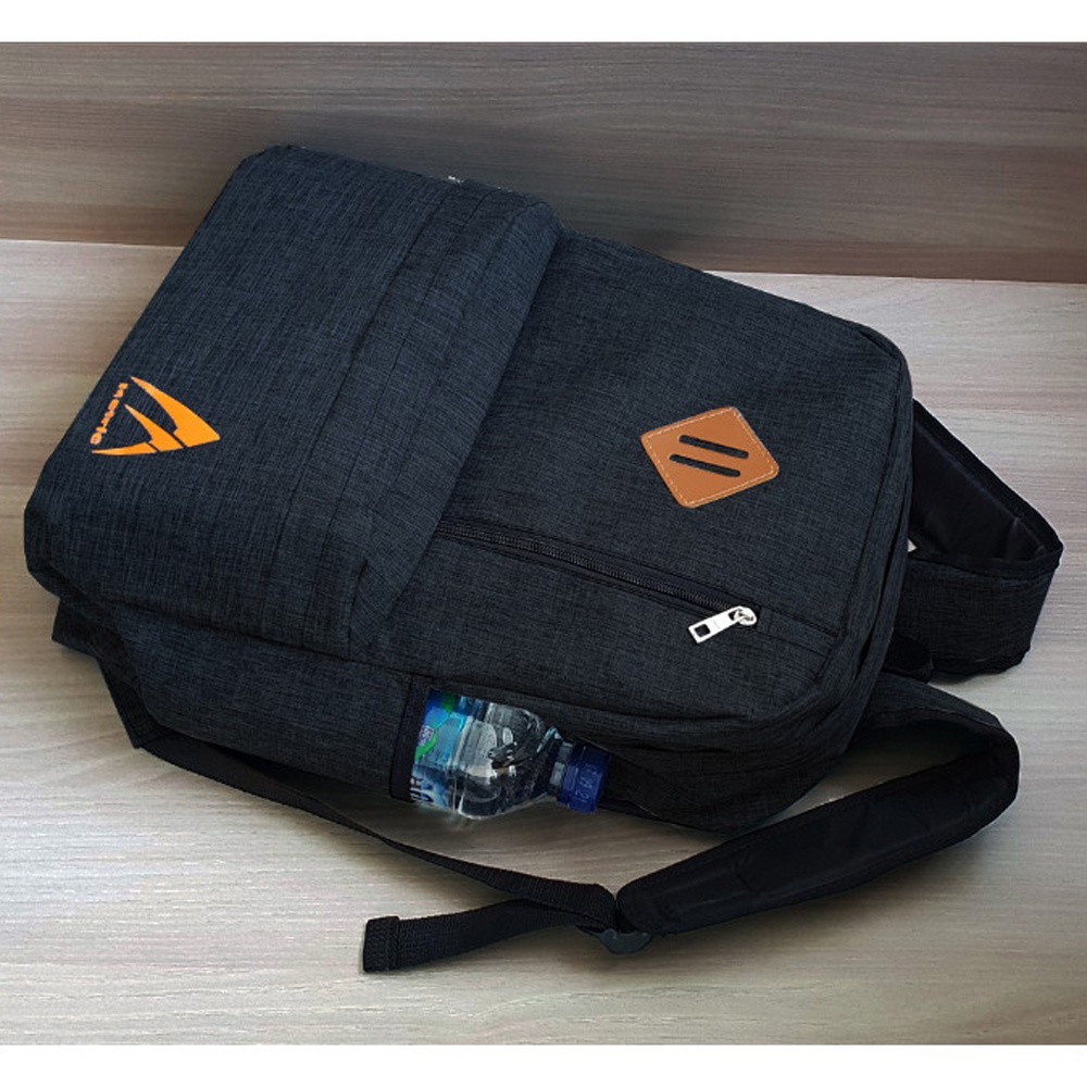 SHOPEE 6.6 SUPER SALE!! Backpack Laptop Tas Ransel Sekolah Tas Kerja Tas Kuliah Tas Ransel Pria dan wanita Tas Punggung Model Sporty - Black + Bonus Raincover