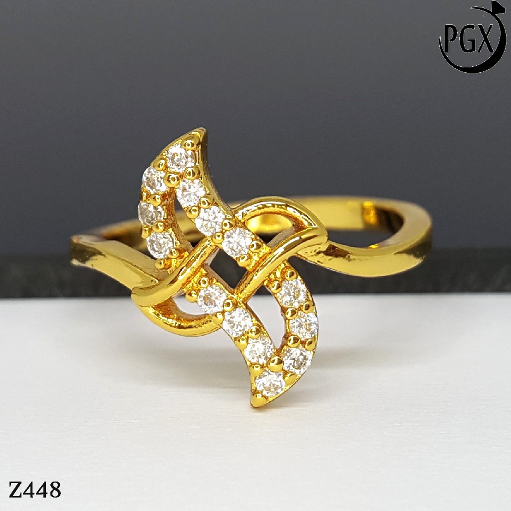 PGX Cincin Xuping Wanita Perhiasan Lapis Emas Aksesoris Fashion Premium - Z448