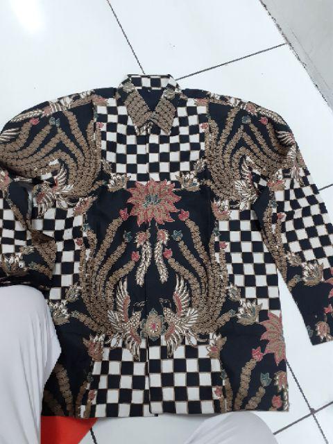 (1kg=4pcs) Kemeja Batik Lengan Panjang Batik Wajalulang Batik Solo Seragam Batik