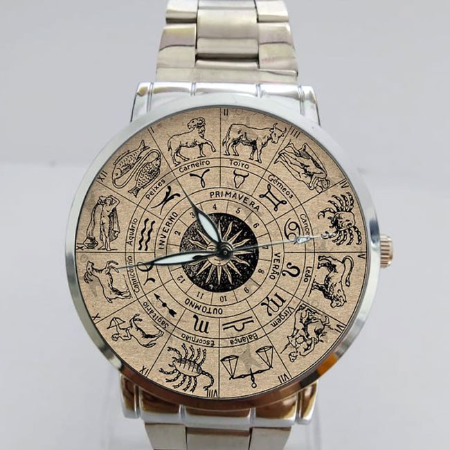 Jam Tangan Stainless Custom Zodiac Ramalan Bintang Art 3