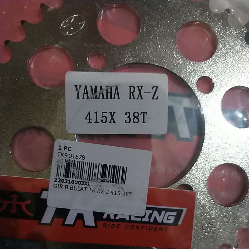 SSS RK TK 415 RX GEAR GER BELAKANG RXZ  JUPITER VEGA RX KING JUPITER Z VEGA R mx135 Ger tipis-TK 415x38